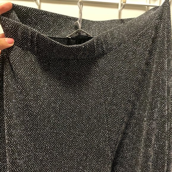 Zara Black and Silver Diamante Shimmer Flare Pant - Picture 6 of 6